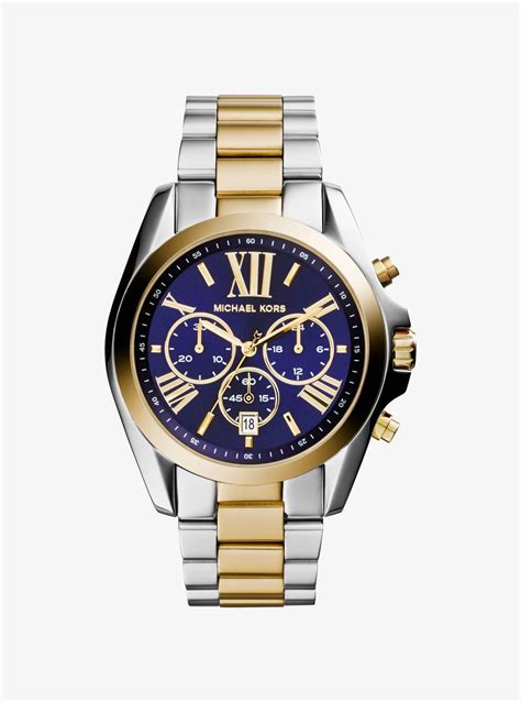 michael kors ritz watch two tone|michael kors oversized bradshaw watch.